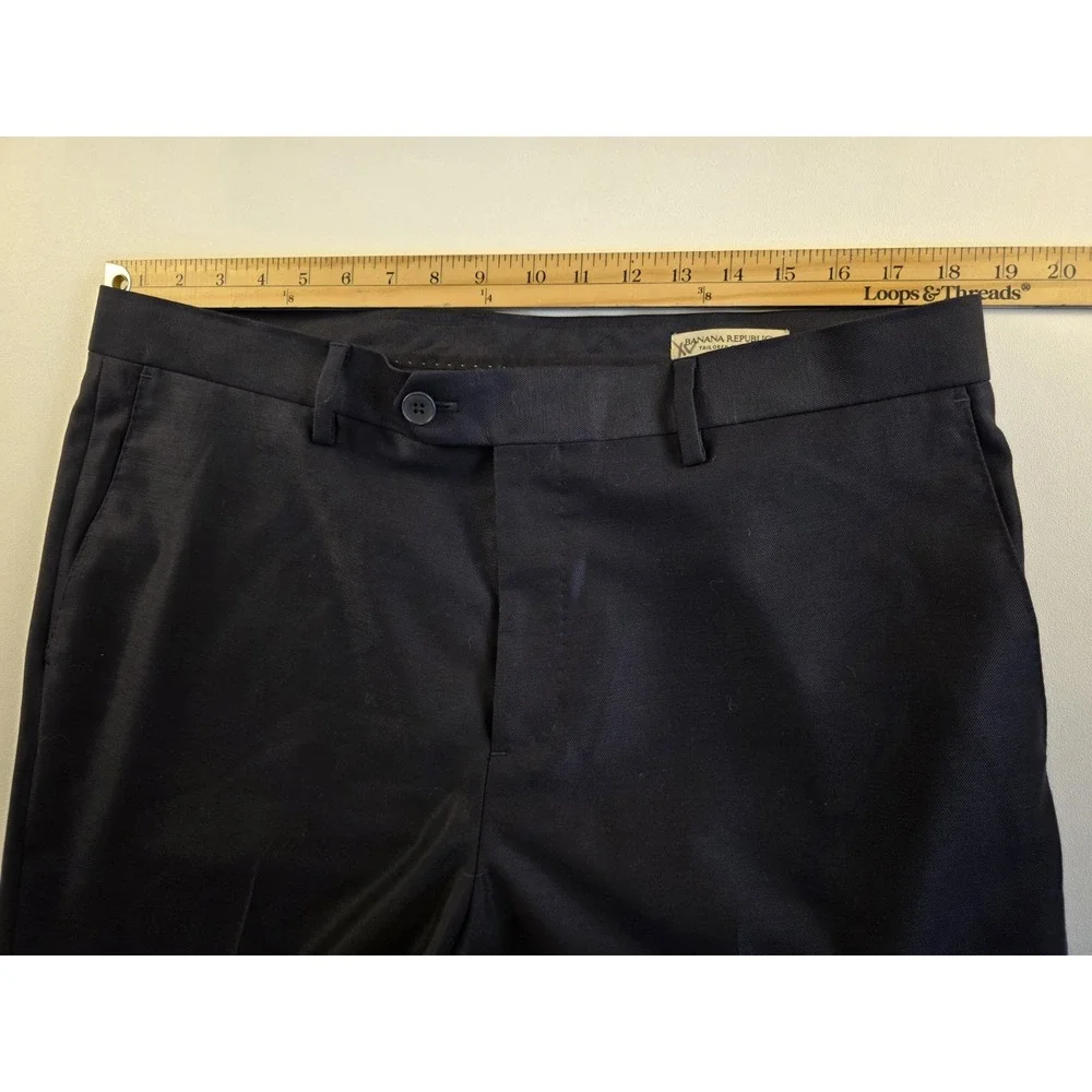 Banana Republic Trousers Tailered Slim Fit Navy‎ Size 36 R Wool